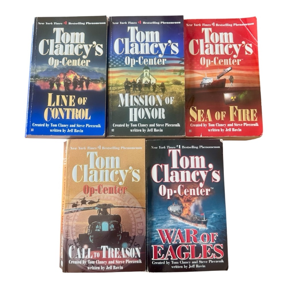 Tom Clancy Op-Center Lot of 5 Paperback Books Military Thrillers